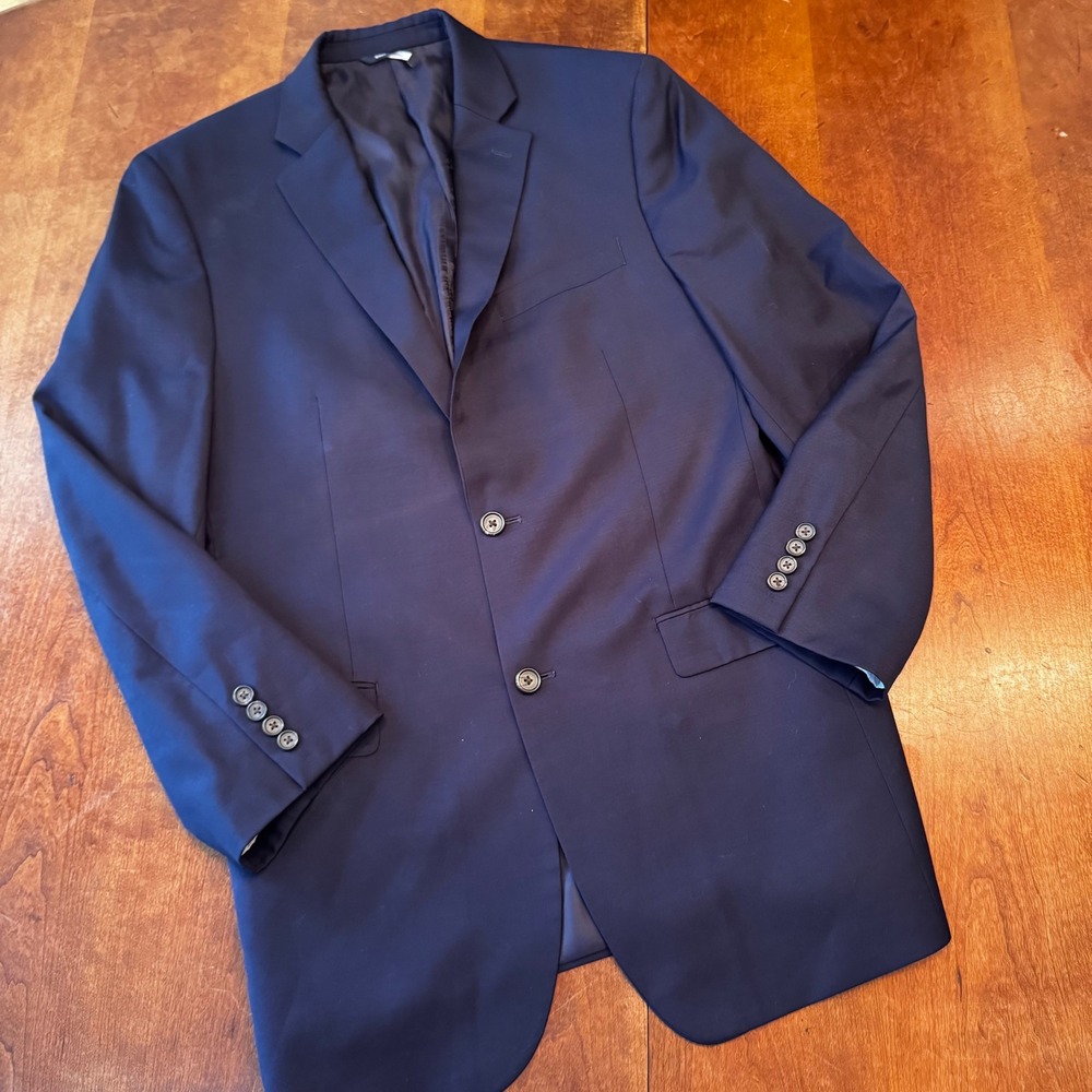 Ralph Ralph Lauren Blazer Mens 41L Navy Blue Wool 2 Button Sport Coat Dillard's